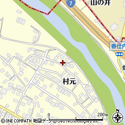 青森県弘前市石川村元周辺の地図