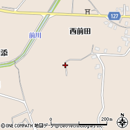青森県弘前市大沢西前田周辺の地図