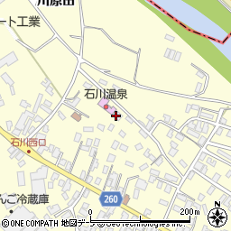 青森県弘前市石川川原田周辺の地図