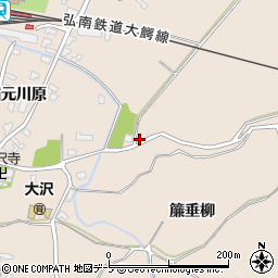青森県弘前市大沢荒田1-2周辺の地図