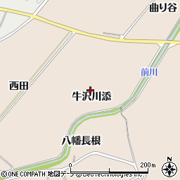 青森県弘前市大沢（牛沢川添）周辺の地図
