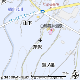 青森県弘前市小栗山芹沢周辺の地図