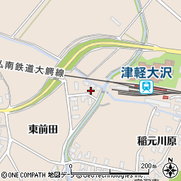 青森県弘前市大沢東前田61周辺の地図