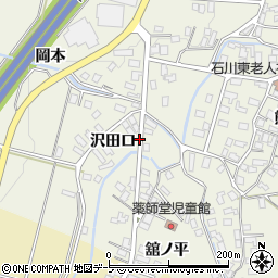 青森県弘前市薬師堂沢田口周辺の地図