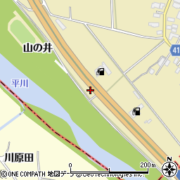 青森県平川市岩館山の井周辺の地図
