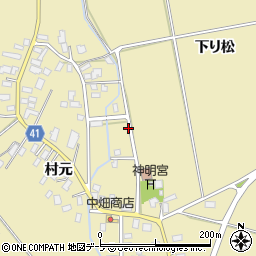 青森県平川市岩館周辺の地図
