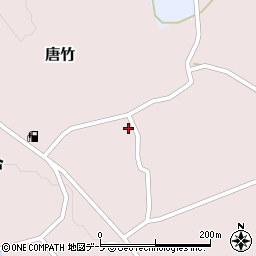 青森県平川市唐竹苺原168周辺の地図