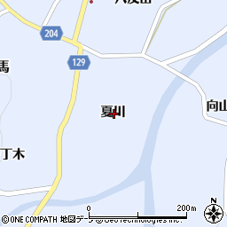 青森県弘前市相馬夏川周辺の地図