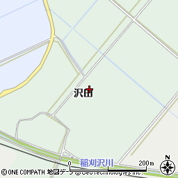青森県弘前市清水森沢田周辺の地図