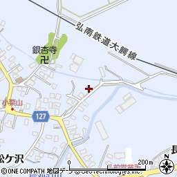 青森県弘前市小栗山小松ケ沢105周辺の地図