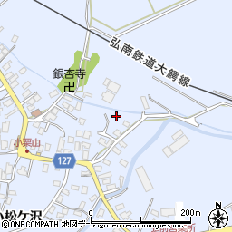 青森県弘前市小栗山小松ケ沢105-2周辺の地図
