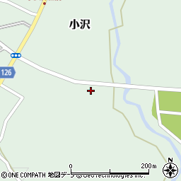 青森県弘前市小沢周辺の地図