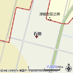 青森県弘前市薬師堂石田周辺の地図