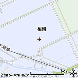 青森県弘前市小栗山福岡周辺の地図