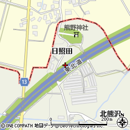 青森県弘前市薬師堂日照田周辺の地図