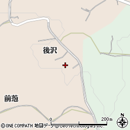 青森県弘前市悪戸後沢周辺の地図