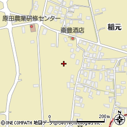 青森県平川市原田村元周辺の地図