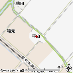 青森県弘前市堀越平山周辺の地図
