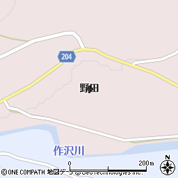 青森県弘前市大助（野田）周辺の地図