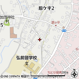 青森県弘前市原ケ平3丁目周辺の地図