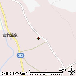唐竹簡易郵便局周辺の地図