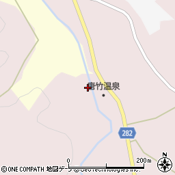 青森県平川市唐竹向川原田1-1周辺の地図