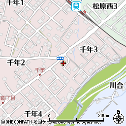 ファミリーマート弘前千年三丁目店周辺の地図
