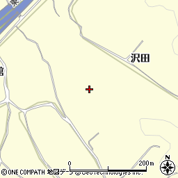 青森県平川市沖館沢田周辺の地図