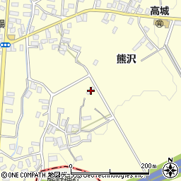 青森県平川市高畑熊沢43周辺の地図