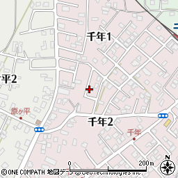 青森県弘前市千年1丁目10周辺の地図