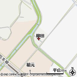 青森県弘前市松木平柳田周辺の地図