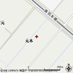 青森県弘前市松木平元木周辺の地図