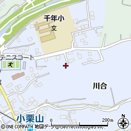 青森県弘前市小栗山川合周辺の地図