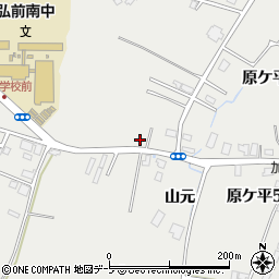 青森県弘前市原ケ平山中795周辺の地図