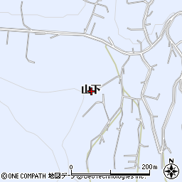 青森県平川市広船山下周辺の地図