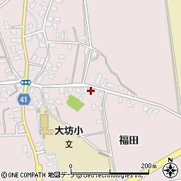 青森県平川市大坊福田14-15周辺の地図