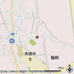 青森県平川市大坊福田14-7周辺の地図