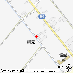 青森県弘前市堀越柳元周辺の地図