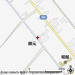 青森県弘前市堀越（柳元）周辺の地図