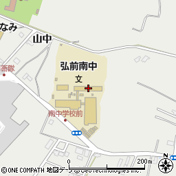 弘前市立南中学校周辺の地図