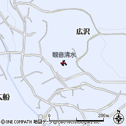 広船観音堂周辺の地図