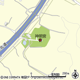 沖館観音堂周辺の地図
