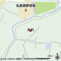 青森県弘前市小沢井沢周辺の地図