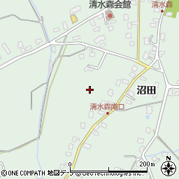 青森県弘前市清水森沼田周辺の地図