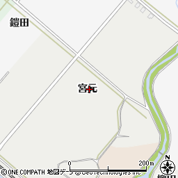 青森県弘前市松木平宮元周辺の地図