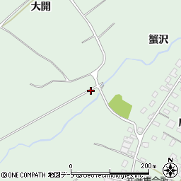 青森県弘前市小沢蟹沢周辺の地図