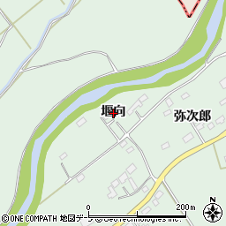 青森県五戸町（三戸郡）上市川（堰向）周辺の地図