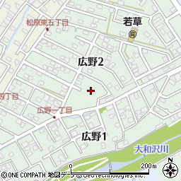 青森県弘前市広野周辺の地図