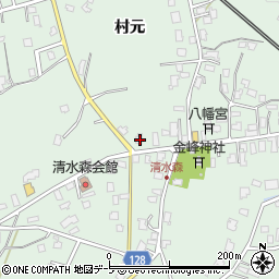 青森県弘前市清水森村元91周辺の地図