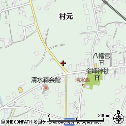 青森県弘前市清水森村元33周辺の地図